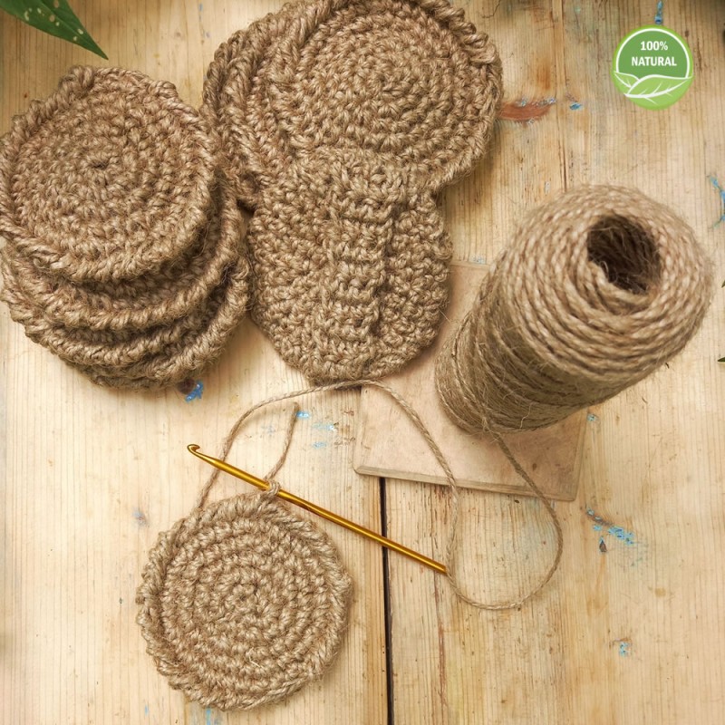 Jute Washcloth, round