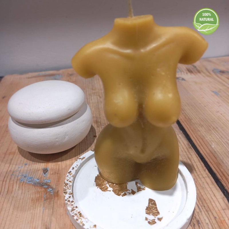 “Female Figure” Beeswax Candle