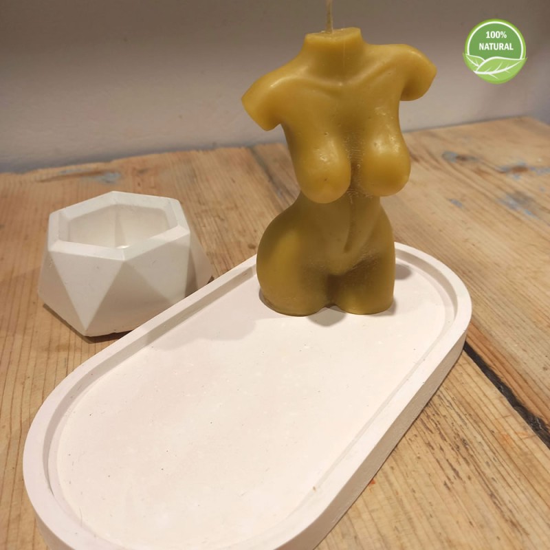 “Female Figure” Beeswax Candle