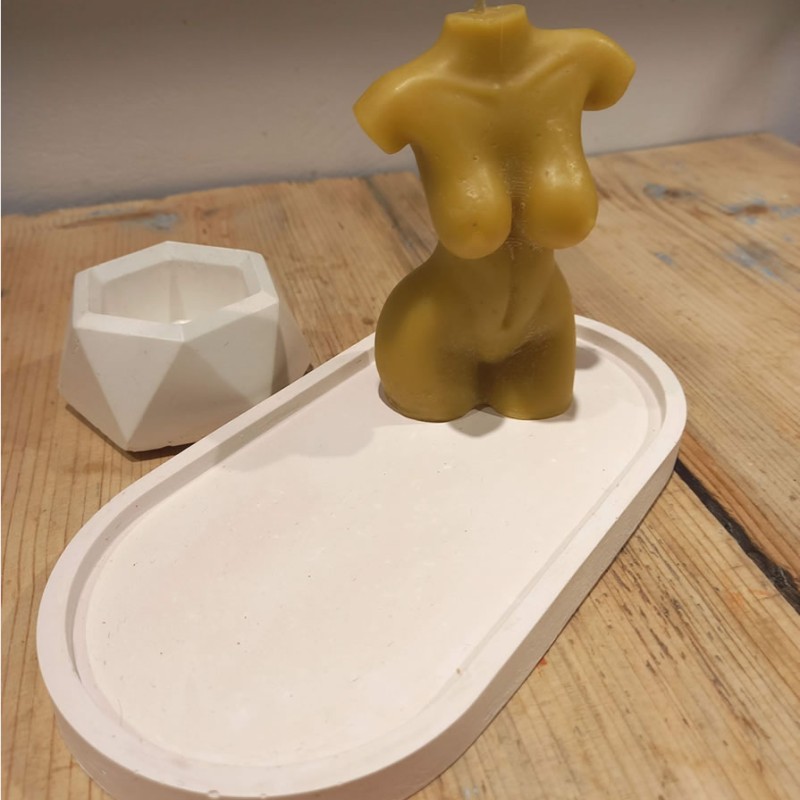 “Female Figure” Beeswax Candle