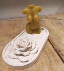 “Female Figure” Beeswax Candle