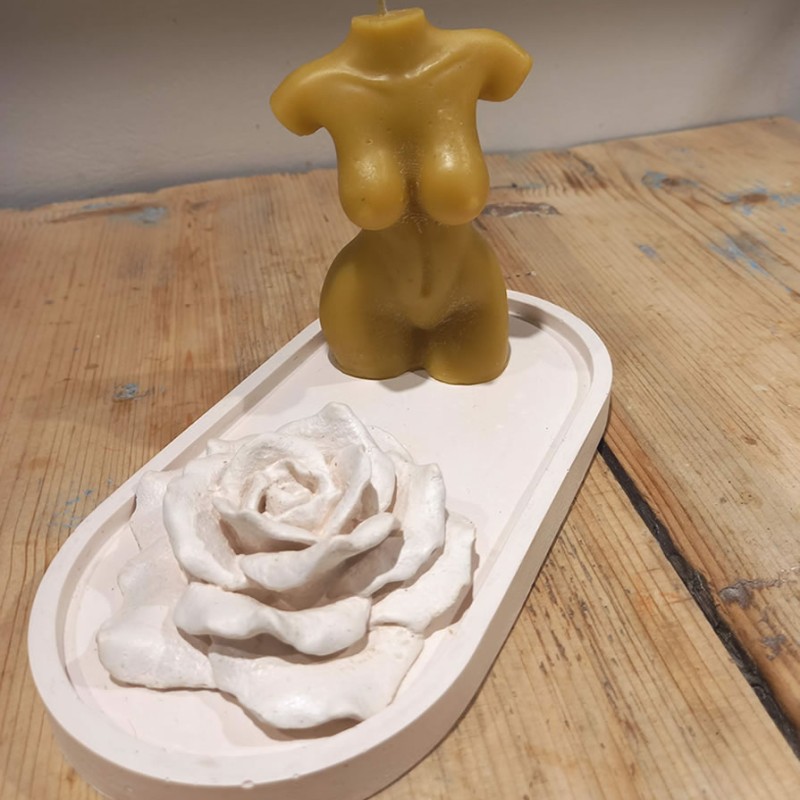 “Female Figure” Beeswax Candle