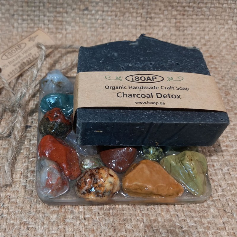 Soap dish with Black Sea stones